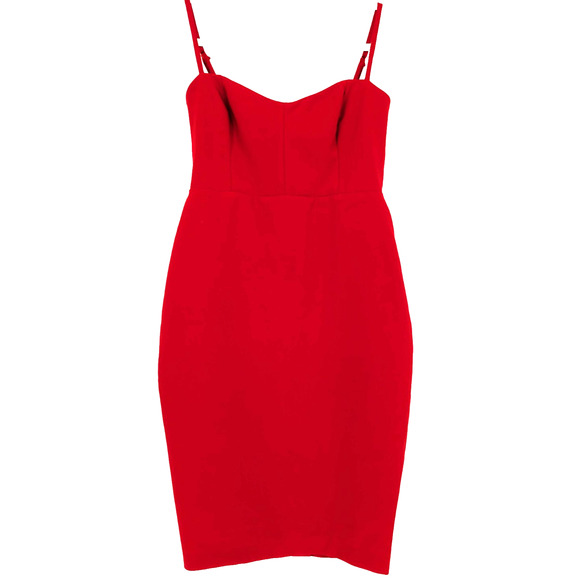 Nookie x Revolve Allure Red Bodycon Stretch Mini Dress Medium Glam Sexy Holiday - Picture 3 of 9